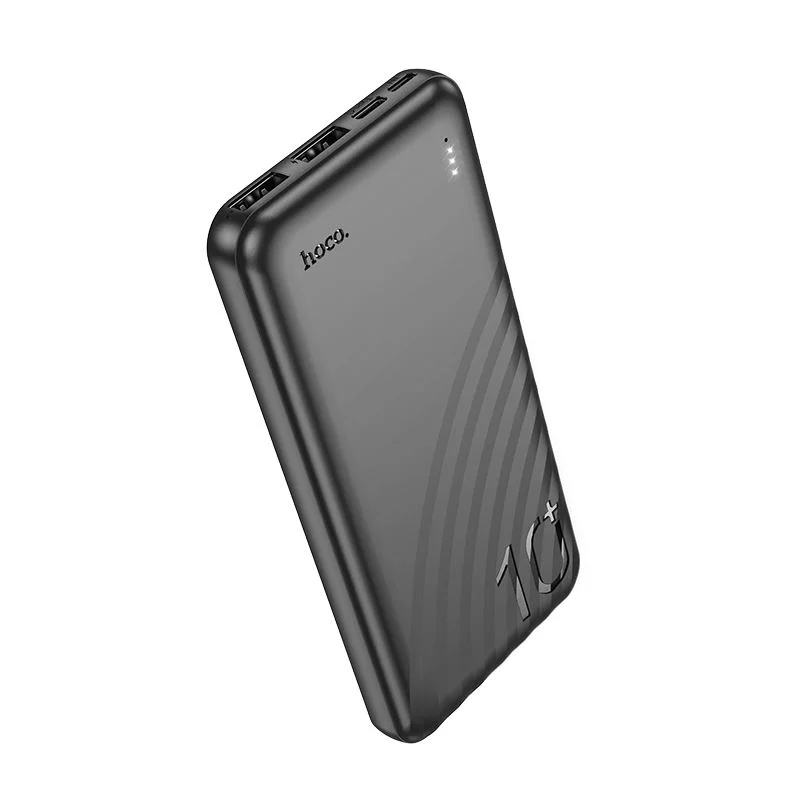 HOCO J123 Преносимо зарядно 10,000MaH USB-C/2xUSB – Черен