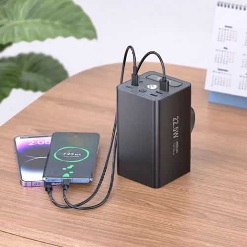 HOCO J138 Distant Power Bank 60,000mAh – 22.5W Fast Charge, PD 20W, DC 12V
