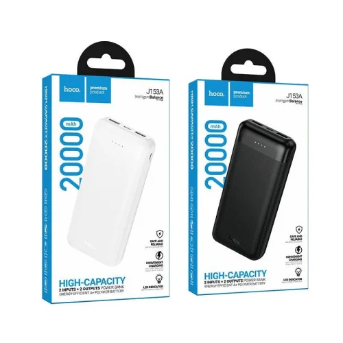 HOCO J153A Външна батерия 20,000mAh 2XUSB 1XUSB-C – Бял