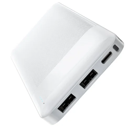 HOCO J72 Powerbank + LED индикатор с 3 изхода USB x 2 T-C x 1 10,000mAh – Бял