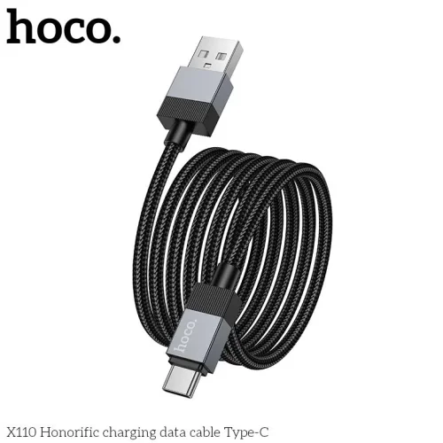 HOCO Кабел 3.0A ‘X110’ USB към Type-C (1M) – Черен