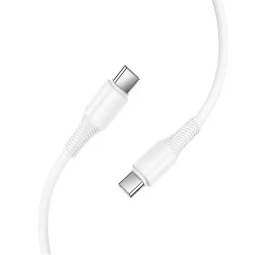 HOCO кабел X120 60W Type-C към Type-C (1M) – Бял