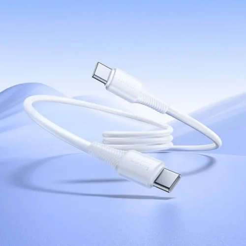 HOCO кабел X120 60W Type-C към Type-C (1M) – Бял