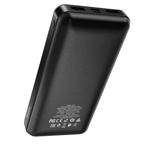 HOCO PowerBank “J72A Easy travel” 20,000mAh Micro-USB/Type-C вход и двоен USB2A изход + LED индикатор(Черен)