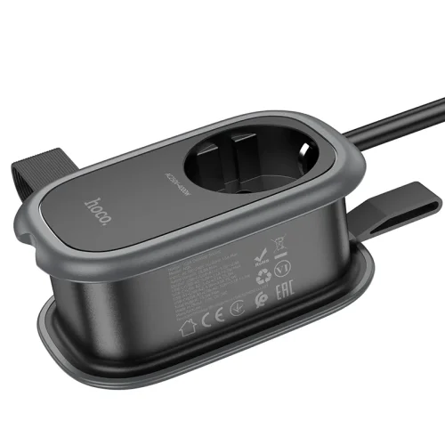 HOCO Разклонител NS6 с 1 гнездо + 2 USB порта 2.4A + 1 USB-C 4000W