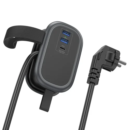 HOCO Разклонител NS6 с 1 гнездо + 2 USB порта 2.4A + 1 USB-C 4000W