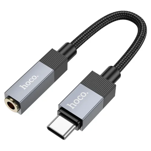 HOCO UPA32C Fresh адаптер USB-C към 3.5mm жак – Черен