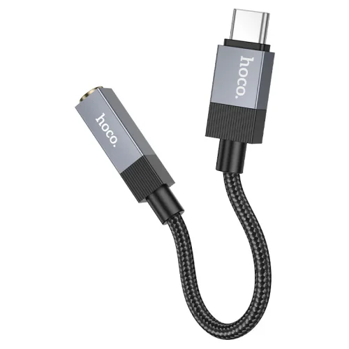 HOCO UPA32C Fresh адаптер USB-C към 3.5mm жак – Черен