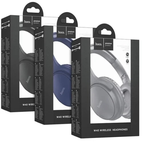 HOCO W40 Безжични слушалки Bluetooth 5.3 ,HIFI,SD – Черен
