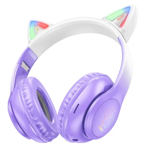 HOCO W42 Cat Ears Безжични слушалки Котешки уши – Лилав