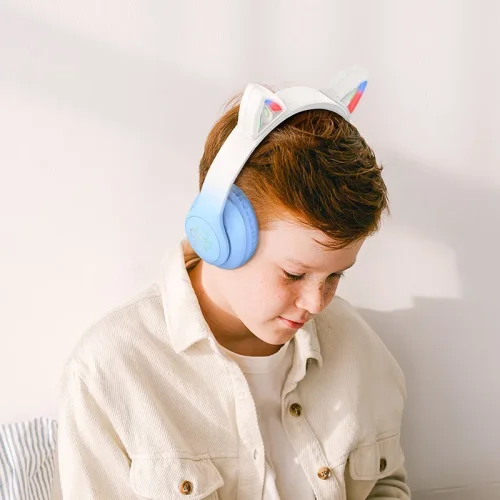 HOCO W42 Cat Ears Безжични слушалки Котешки уши – Син