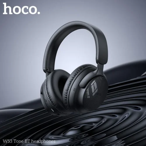 HOCO W53 Безжични / кабелни слушалки за уши с 46 часа работа (Черни)