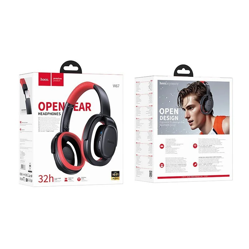 HOCO W67 Безжични слушалки Open Ear Headphones – Черен