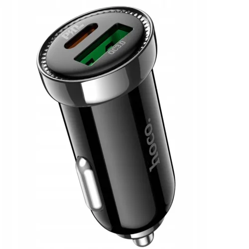 HOCO Z44 12v. минималистично зарядно за кола USB + USB-C PD20W + QC3.0
