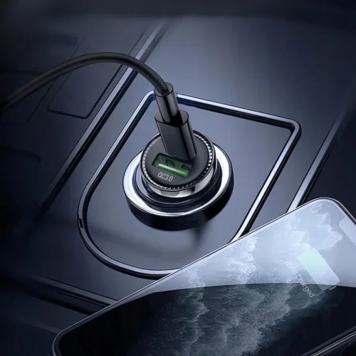 HOCO Z44 12v. минималистично зарядно за кола USB + USB-C PD20W + QC3.0