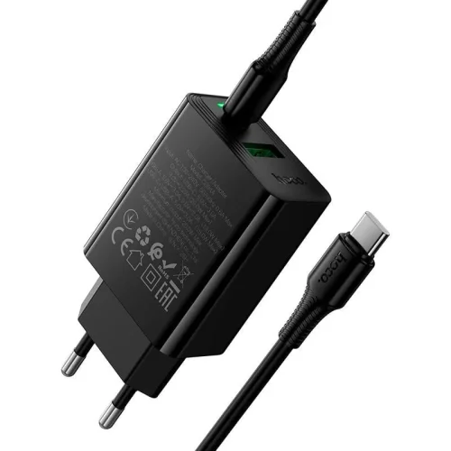HOCO Зарядно CS94A PD20W + QC18W USB / USB-C с кабел Type-C към Type-C