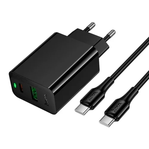 HOCO Зарядно CS94A PD20W + QC18W USB / USB-C с кабел Type-C към Type-C