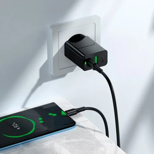 HOCO Зарядно CS94A PD20W + QC18W USB / USB-C с кабел Type-C към Type-C