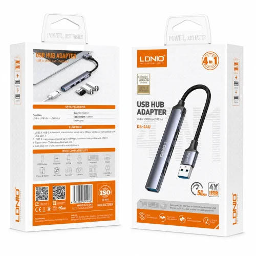 HUB LDNIO DS44U 4в1 USB КЪМ 4xUSB 5GB/ps