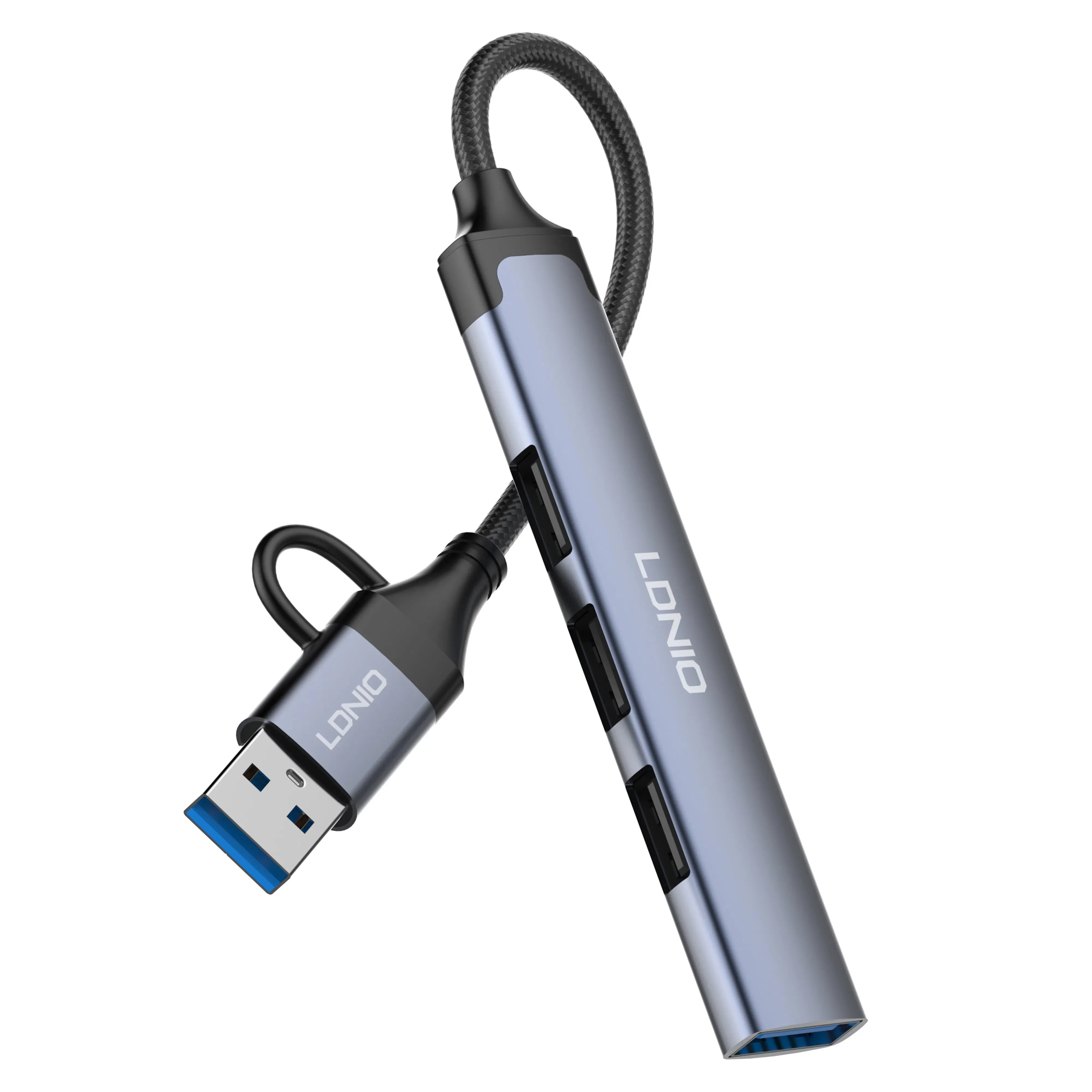HUB LDNIO DS64U 4в1 USB-C + USB КЪМ 4xUSB 480MB/ps