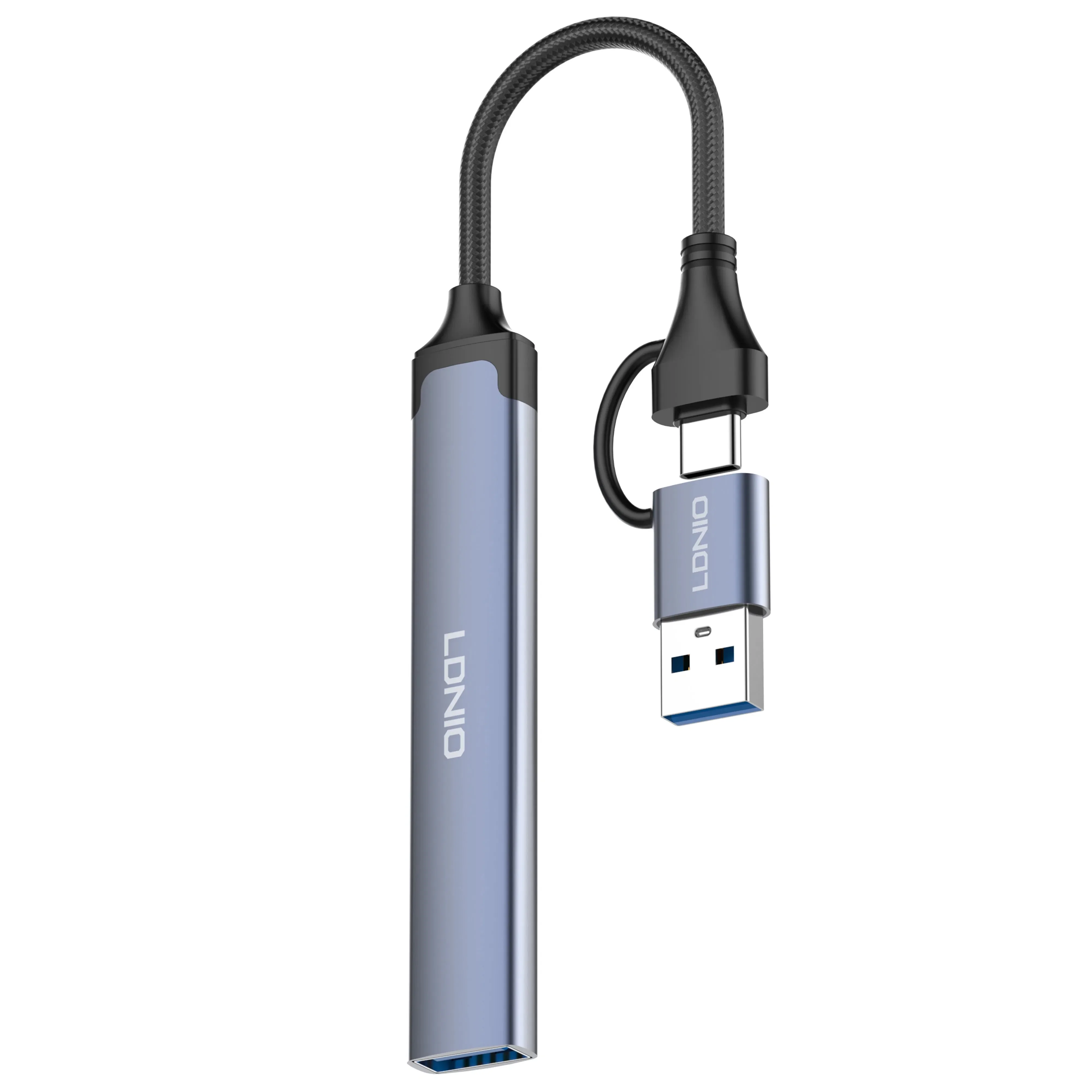 HUB LDNIO DS64U 4в1 USB-C + USB КЪМ 4xUSB 480MB/ps