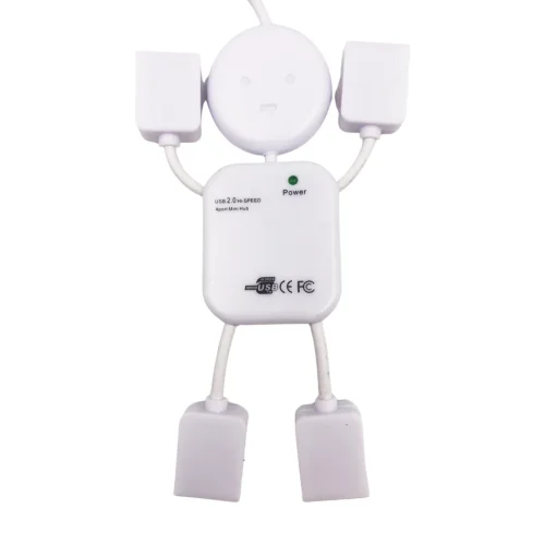 HUB Разклонител USB към USB 4 Ports 2.0 060 U07 Човече – Бял