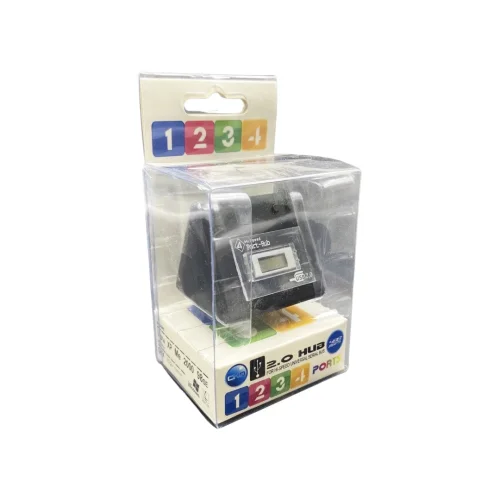 HUB Разклонител USB към USB Micro USB 2.0 4 port hub – Черен KLT-094E