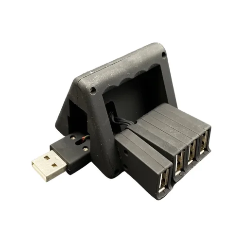 HUB Разклонител USB към USB Micro USB 2.0 4 port hub – Черен KLT-094E