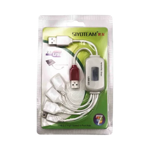 HUB Разклонител USB към USB Micro USB 2.0 SY-HU8 – Бял