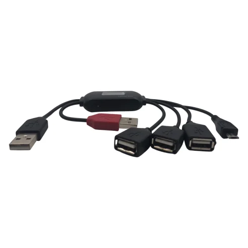 HUB Разклонител USB към USB Micro USB 2.0 SY-HU8 – Черен