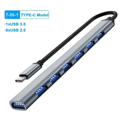 HUB S-1773 7в1 Type-C КЪМ 7xType-C