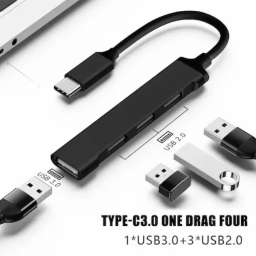 HUB SX-36 4в1 USB към 4 X USB – Черен