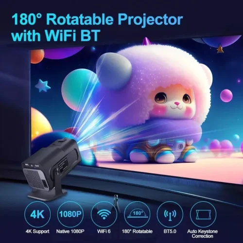 HY320 mini WIFI ANDROID 11 проектор за домашно кино 1080P WiFi безжичен проектор Видео проектор 10000 лумена до 150″