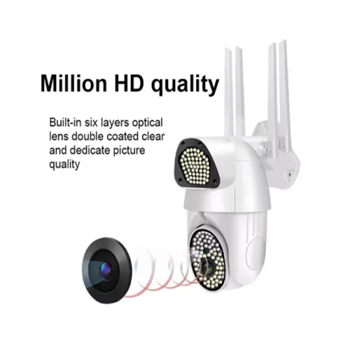 IP Камера Q135 3MP 1080P ( APP:V380PRO ) HD 360 градуса с микрофон и високоговорител и LED светлина