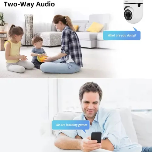 IP Камера тип крушка HY-DE27 2MP 1080P ( APP:V380PRO ) HD 360 градуса с микрофон и високоговорител и LED светлина