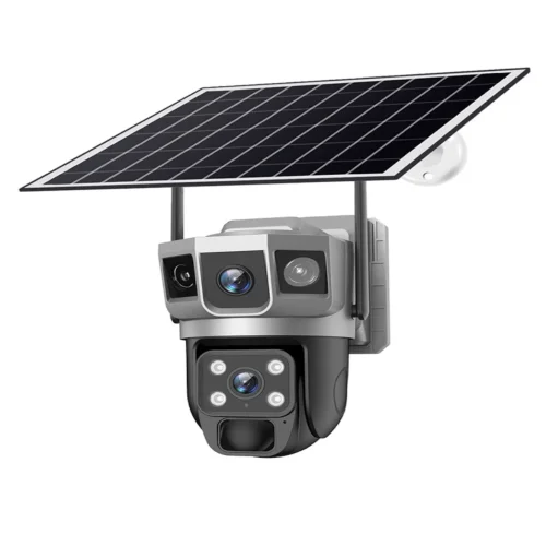 IP Соларна Камера HY-DS022 WIFI 6MP 1080P ( APP:V380PRO ) HD 360 градуса с микрофон и високоговорител и LED светлина