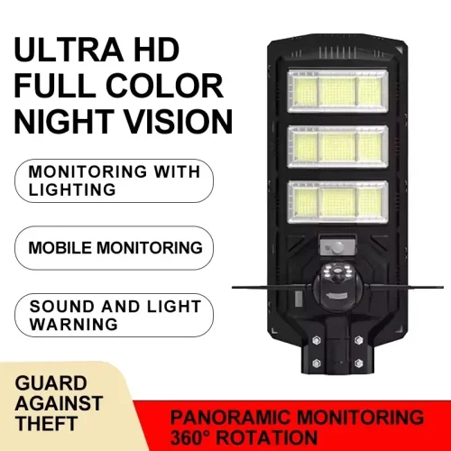 IP Солaрна Камера + LED лампа XA01 WIFI 6MP 1080P ( APP:V380PRO ) HD 360 градуса с микрофон и високоговорител и LED светлина
