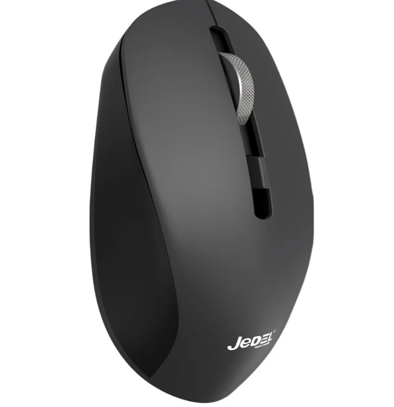 JEDEL WD156 Dual Mode Безжична Мишка – Bluetooth / 2.4G, Тиха, 300mAh Презареждаема, 1600 DPI, Сива / Черна