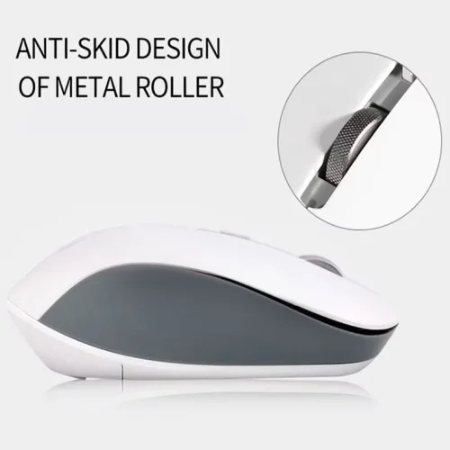 JEDEL WD156 Dual Mode Безжична Мишка – Bluetooth / 2.4G, Тиха, 300mAh Презареждаема, 1600 DPI, Сива / Черна
