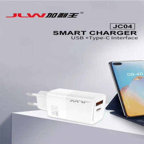 JLW-JC04 Зарядно 30W GAN Адаптер USB + USB-C