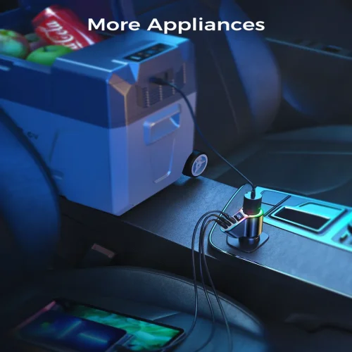 JOYROOM Разклонител за запалка JR-CL21 с 1 гнездо, 1 USB и 2 USB-C 12V/24V 150W