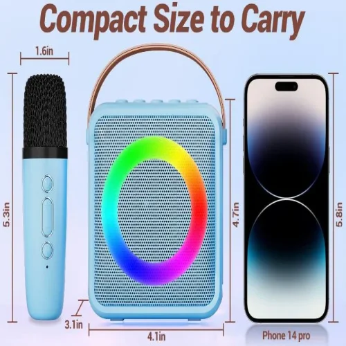K1 Караоке Bluetooth колона с 1бр. микрофон (син)