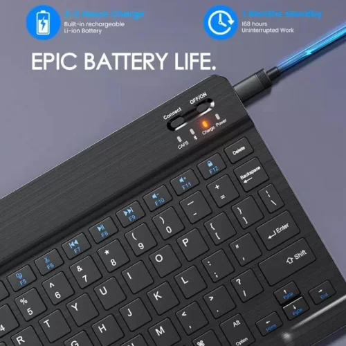 K450 Калъф тефтер с блутут клавиатура за таблет 10″