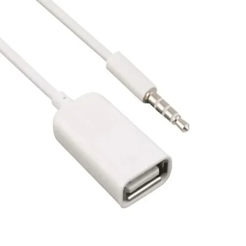 Кабел 3.5мм жак- USB Женско AUX-115 1М