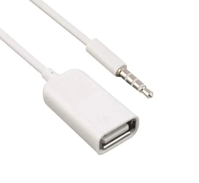 Кабел 3.5мм жак- USB Женско AUX-115 1М