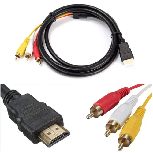 Кабел преход H-31 SCART – AV/HDMI преобразувател IN/OUT + кабел 1.5m