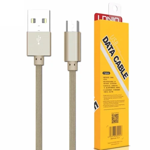 Кабел с метална букса LDNIO LS08 1M USB към Micro USB