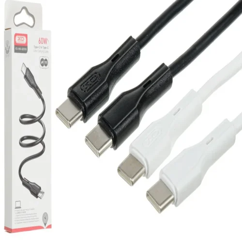 Кабел XO-NB-Q231B Fast 60W Type-C към Type-C 1M – Черен