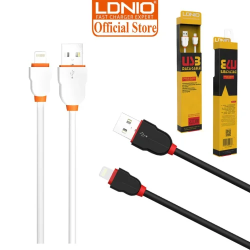Кабел за Зареждане LDNIO LS02, USB, С накрайник за iPhone – Бял