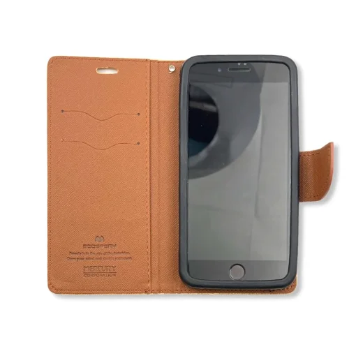 Калъф Тип Тефтер L-75 универсален 6.7″ 72 – Златист (165 x 77.4 x 8.4 mm)
